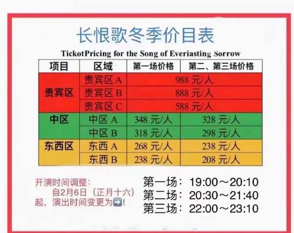 长恨歌票价(到底怎么买最省钱)