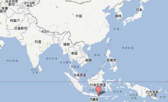 巴厘岛位置,离中国有多远