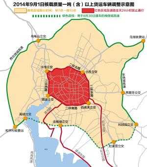 2024昆明货车限行图(哪些路段要绕行)