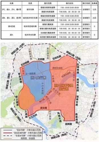 杭州周末限行区域图(哪些区域不能开)