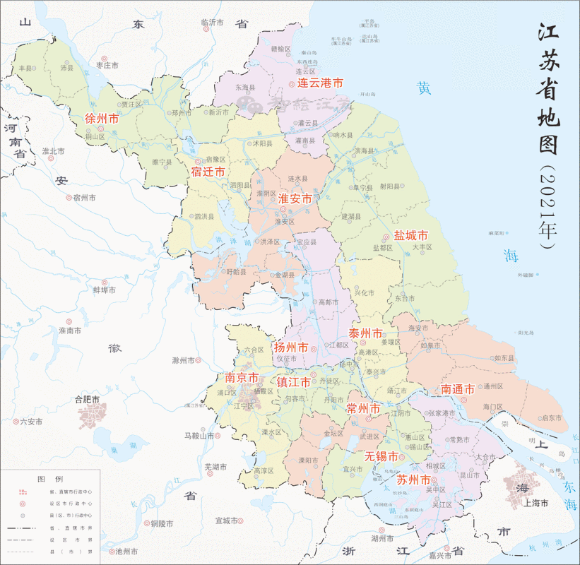 江苏有几个区(每个市辖区都属于哪个城市)