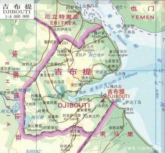 吉布提地图,地图上怎么找