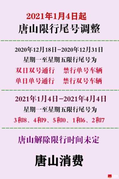 2024年唐山限行日历表，覆盖全年限行规则一览
