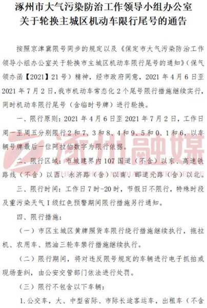 2024年五月涿州限号, 影响出行的最新政策