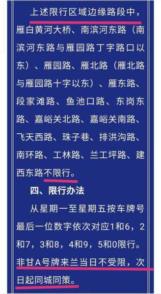 兰州几点限号, 知道这些避免罚款!