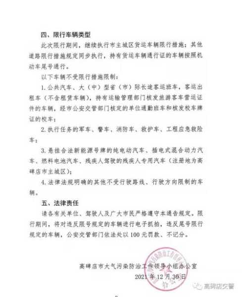 河北高碑店市限号,哪些车辆受影响?
