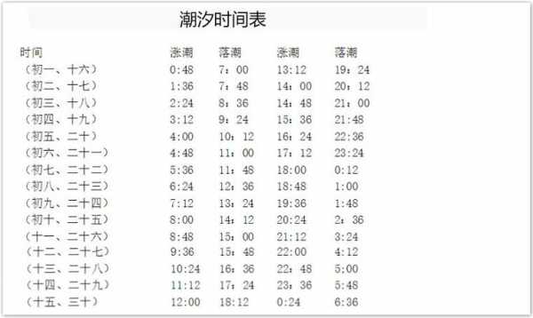 止锚湾赶海潮汐表, 如何掌握最佳赶海时间?