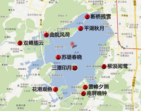 西湖十景简图, 游览西湖必备指南