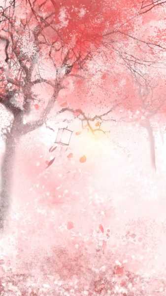 水粉画樱花树_如何绘制梦幻春景