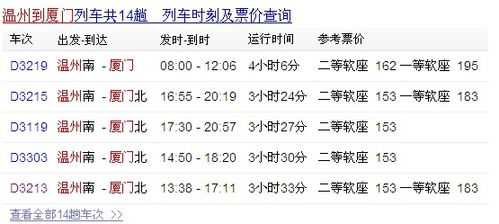 温州到厦门动车_方便快捷的出行选择