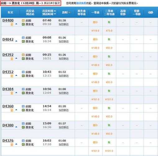 动车组票价查询_如何快速获取最新价格