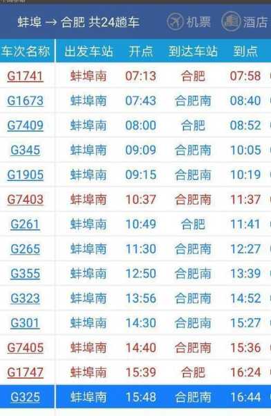 合肥到蚌埠高铁_乘车攻略与时刻表分享