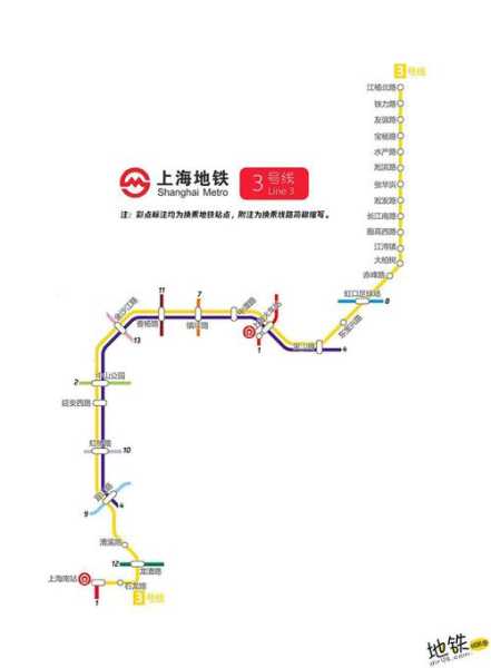 上海地铁3号线线路图_详细站点一览与设施介绍