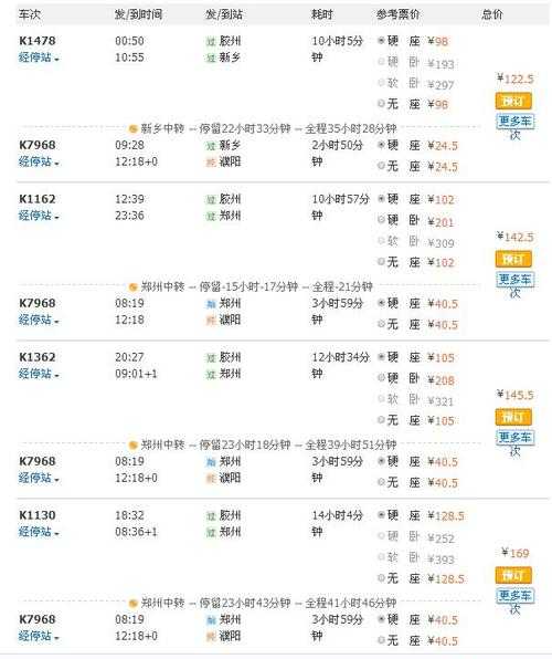 火车票票价查询_如何快速掌握最新票价信息