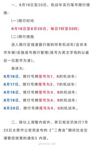 今天太原市限号吗_详解今日限号政策