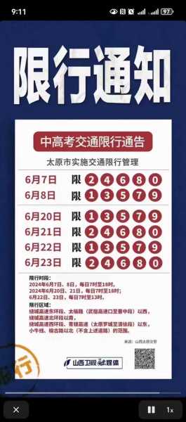 太原车限号2024高考_如何影响考生出行?