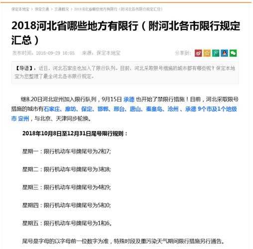 河北交通广播限号通知_今日限行措施和影响分析