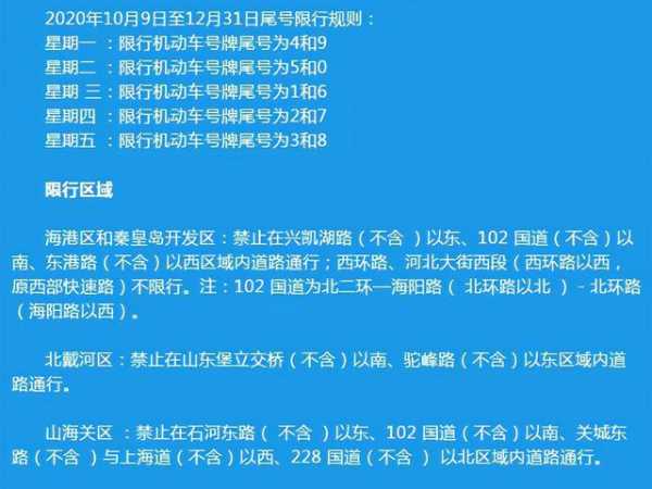 秦皇岛机动车限号吗_限行政策及实施详情