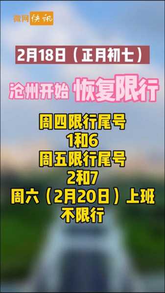 沧州今日限号多少,哪些车不能上路