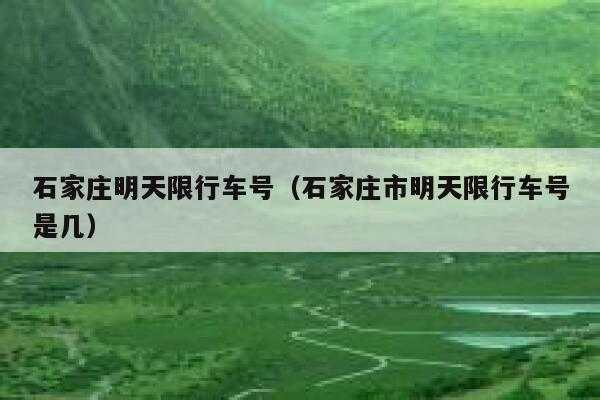石家庄明天限号吗,明天还要限号吗