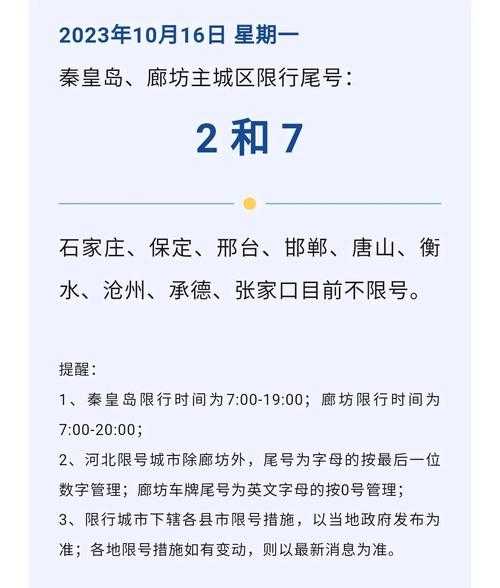 2024年廊坊限号规定_详细解析和最新更新