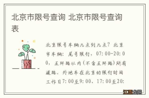 24年北京限号查询_如何查找限行信息?