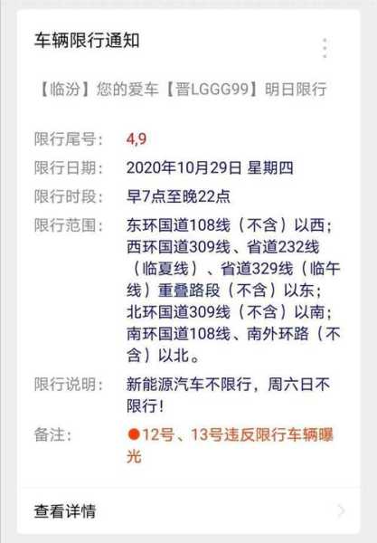 临汾2024限号最新通知_具体实施时间与规定详解