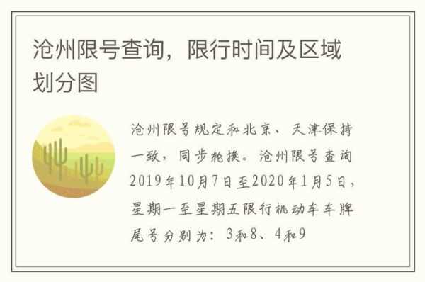 沧州现在限号吗_最新限行政策解析