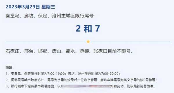 高碑店限行尾号_了解最新限行政策及时间