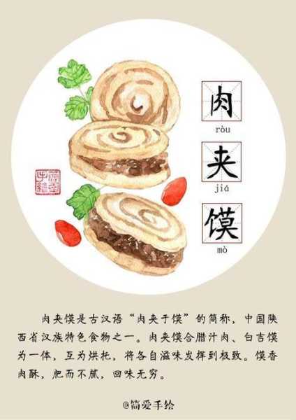 肉夹馍简笔画_如何轻松画出美味的肉夹馍?