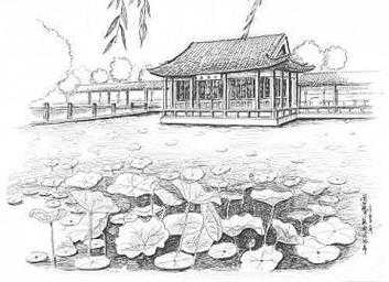 趵突泉简笔画_轻松学会绘制的方法