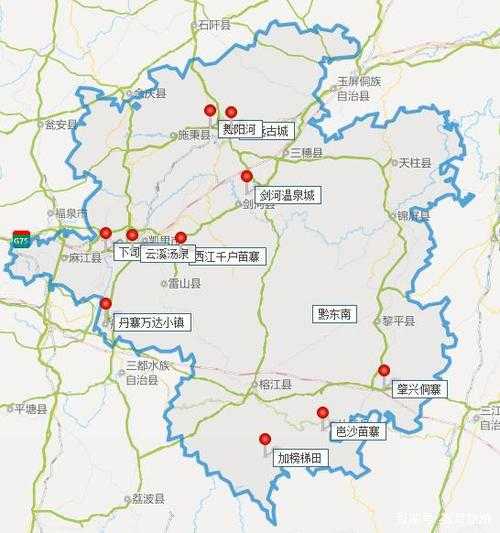 黔东南地图全图_详细了解旅游景点和路线