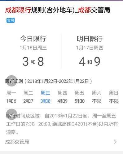 成都机动车限号规定_如何有效避免限行困扰