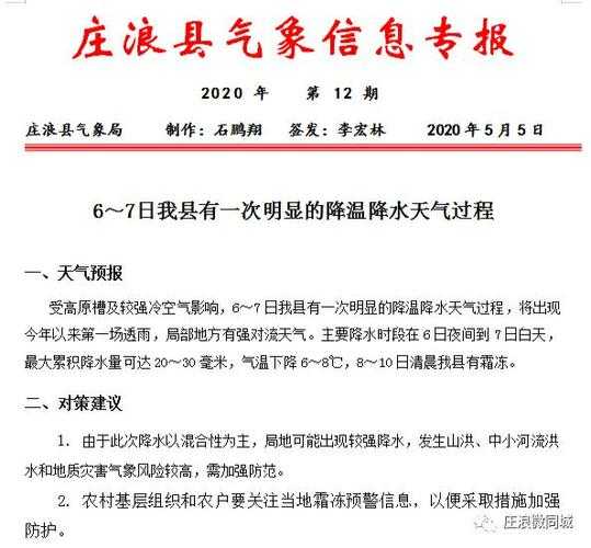 天气预报庄浪_今天的温度和降雨情况如何?