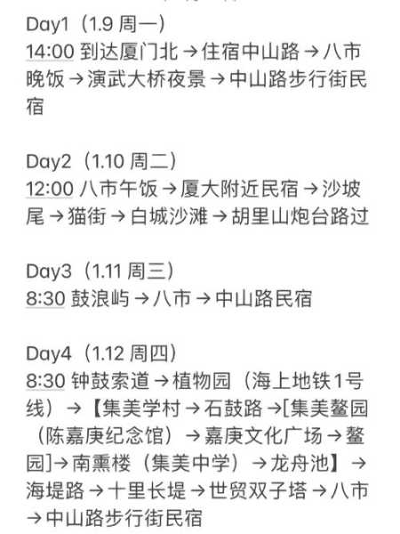 厦门旅游五天四夜攻略, 如何规划才能游玩尽兴?