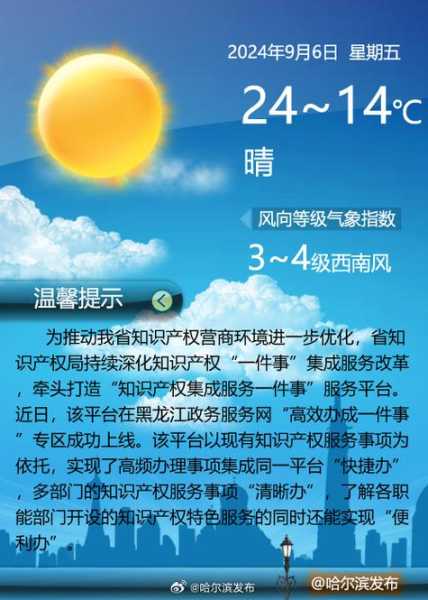 周日哈尔滨天气,适合穿短袖吗